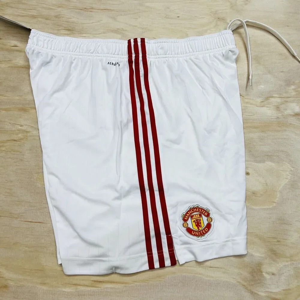 NEW Manchester United adidas Home AEROREADY Shorts 2XL White Mens
